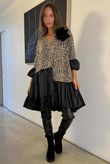 Oscar Rue Dress Micro Leopard /29 =